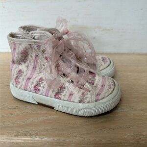 Superga and Loveshackfancy Floral High-Top Sneakers